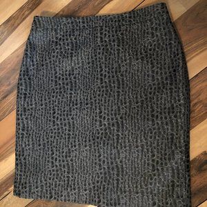 Ann Taylor Loft Blue/Grey Leopard Style Skirt